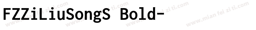 FZZiLiuSongS Bold字体转换